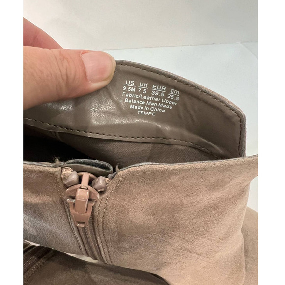 Carlos Santana Tempe Fringe Leather Gray/Tan Ankle Booties Size 9.5 - Picture 4 of 8